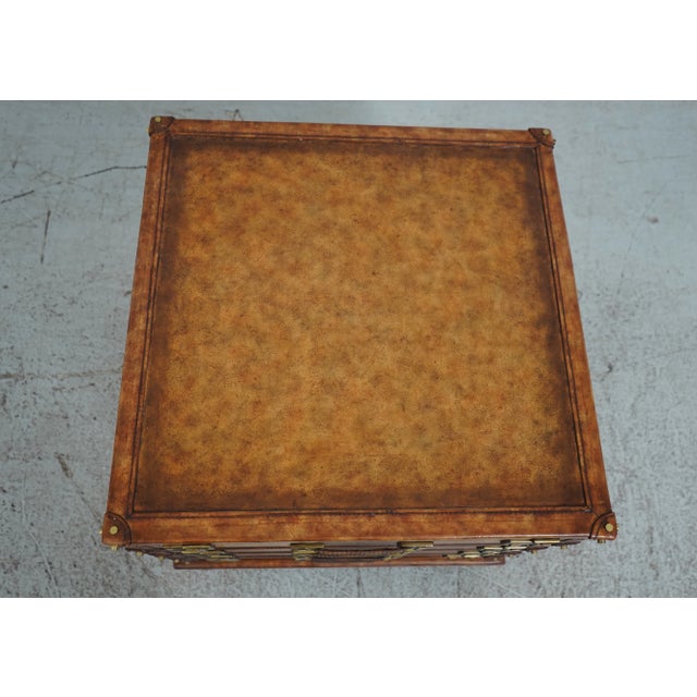 Maitland Smith Leather Luggage Chest Chiffonier For Sale In Philadelphia - Image 6 of 12