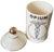 A wonderfully eccentric mid-20th century porcelain apothecary canister marked “OPIUM,” featuring a caduceus motif framed...