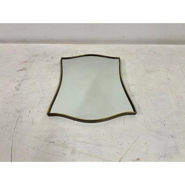 Italian Brass Mirror, 1950s For Sale - Image 10 of 12