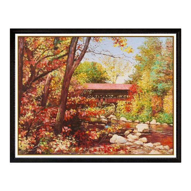 Late 20th Century The Fall Bridge, Charles Zhan For Sale