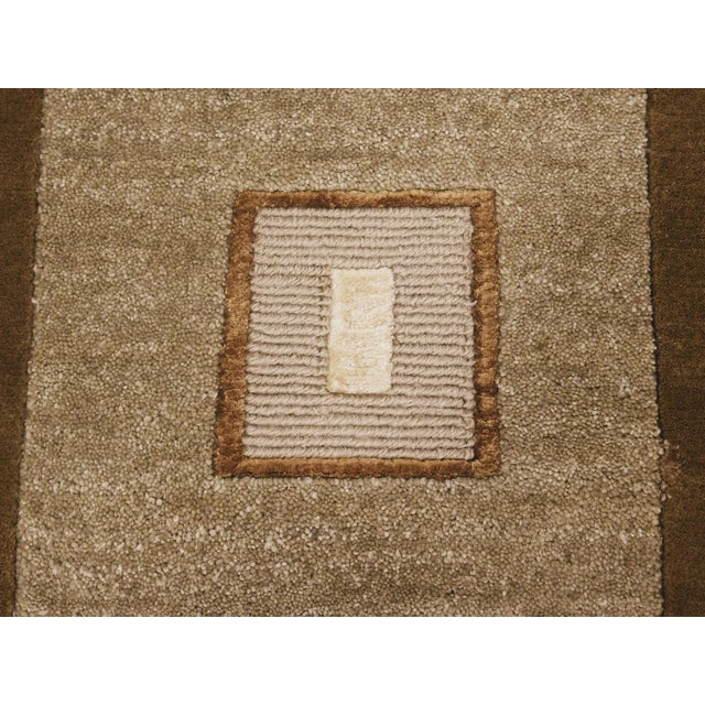 Modern Geometric Checkerboard-Patterned Hand-Knotted Rug. 8'x 10'7" For Sale - Image 11 of 13