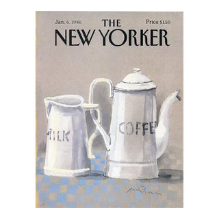 1986 Original New Yorker Magazine Cover, January 6, Andre Francois Cover Art, Coffee For Sale
