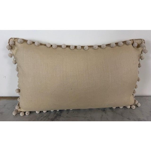 Melissa Levinson Pair of Mariano Fortuny Pillows - With Designer Pom-Pom Trim For Sale - Image 4 of 18