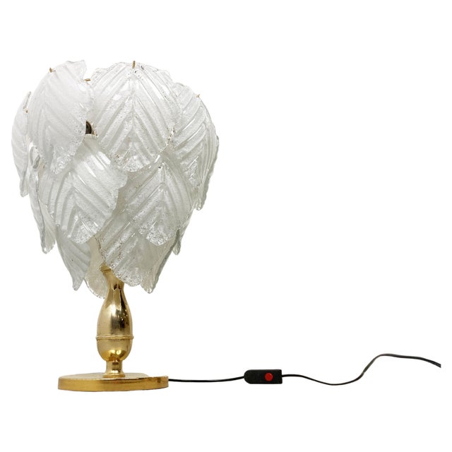 Vintage Murano Leaf Table Lamp, 1970s For Sale - Image 12 of 12
