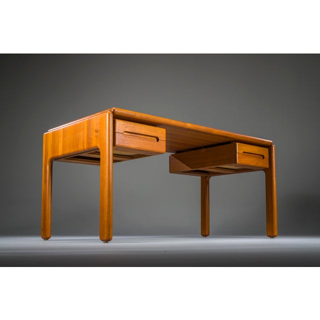 1950s Vintage Danish Cabinetmaker Desk in Teak, 1950s For Sale - Image 5 of 18