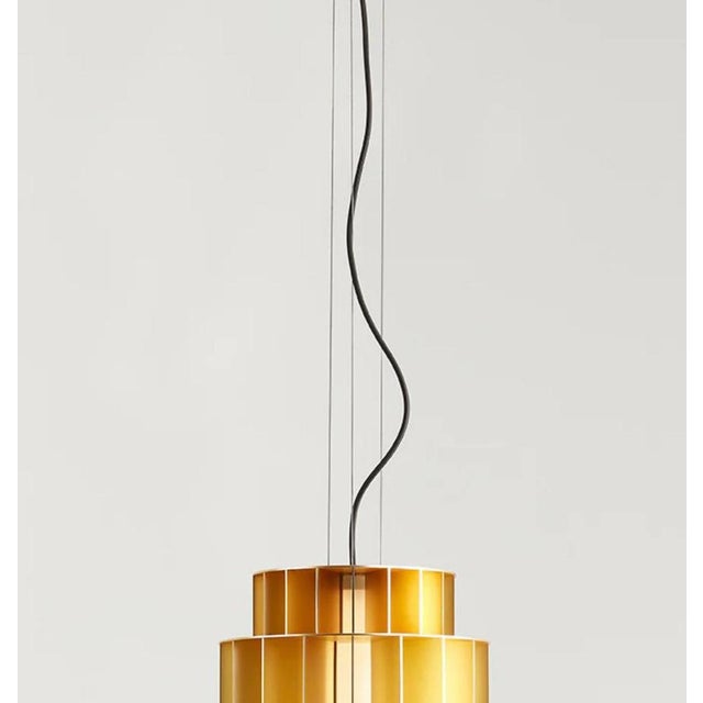 T Pe Golden Suspended Lamp by Stephen Burks Babel for Parachilna For Sale - Image 9 of 14
