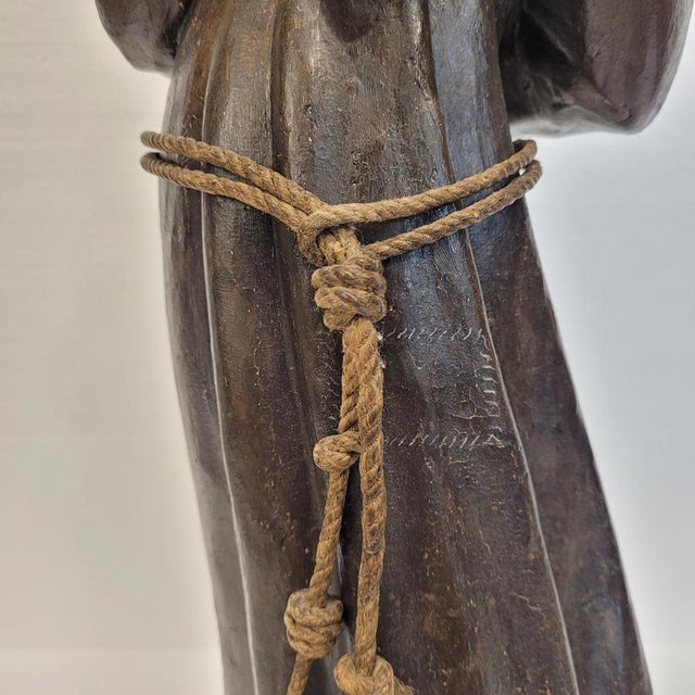 Spanish School Artist, Sculpture of Saint Anthony of Padua with the Child, Late 18th Century, Wood For Sale - Image 18 of 18