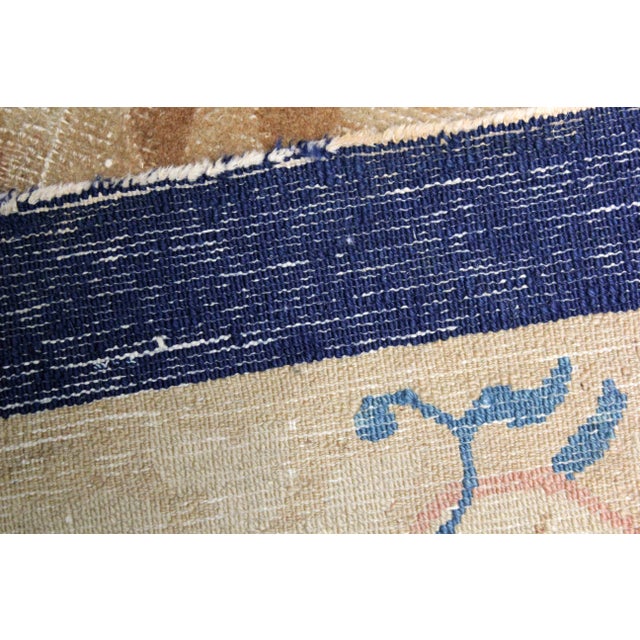 Textile 1900s Hand-Knotted Chinese Peking Rug For Sale - Image 7 of 10