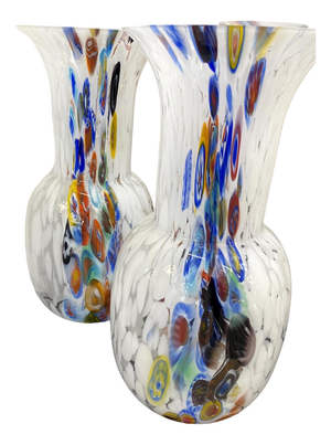 Contemporany Vases in Murrine Murano Glass from Simoeng, Set of 2