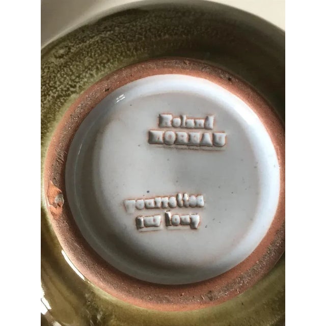 Blue Ceramic Candleholders by Roland Moreau, Set of 2 For Sale - Image 8 of 11