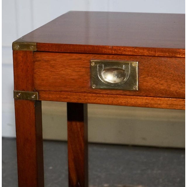 Vintage Military Campaign Console Table by London Kennedy for Harrods For Sale - Image 15 of 18