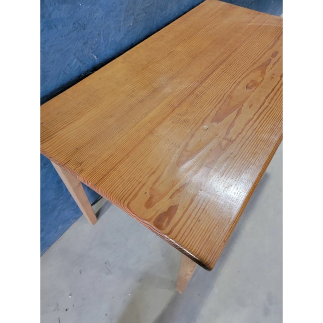 Wood Antique Pine Table With Two Drawers From England For Sale - Image 7 of 12