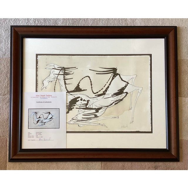 Original Ink on Paper Art by Alex Beard, “Gestural Horse”, With Coa For Sale In Washington DC - Image 6 of 8