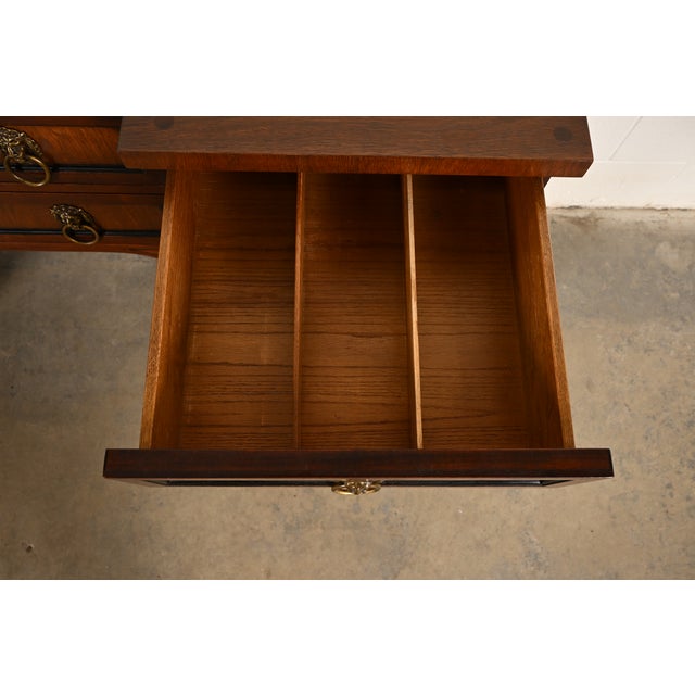 Wood Kittinger English Regency Carved Mahogany Sideboard Buffet, Circa 1960s For Sale - Image 7 of 17