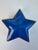 A five pointed star box to keep your dresser treasures. The bi colored blue star is outlined in gold. There is a signature...