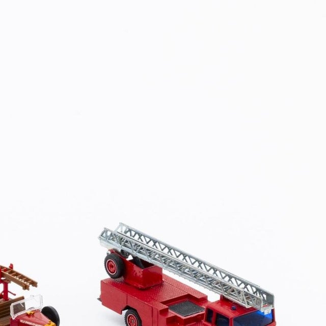 Miniature Fire Trucks, Set of 7 For Sale - Image 4 of 6