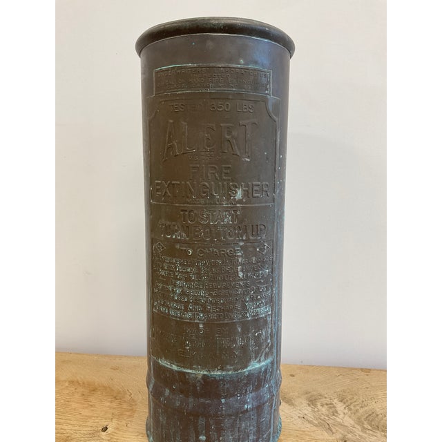 Antique Fire Extinguisher Canister or Umbrella Stand For Sale - Image 10 of 13