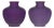 Pair of Purple Ceramic Vases with Glossy Finish and Rounded Bellies For Sale
