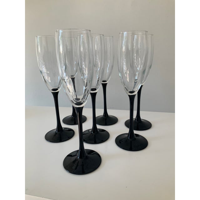 Vintage Luminarc France Champagne Flutes Set of 7 Chairish