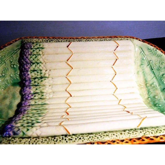 English Majolica Asparagus Cradle, Circa 1870 For Sale In Boston - Image 6 of 12