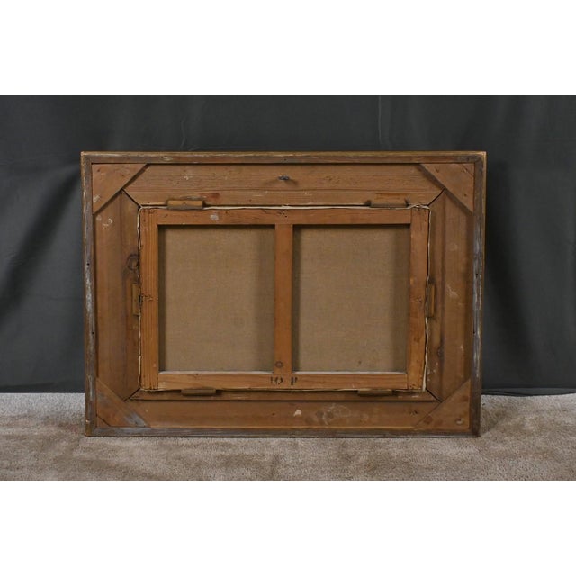 Salvignac, Pond Under the Woods, Early 20th Century, Oil on Canvas, Framed For Sale - Image 16 of 18