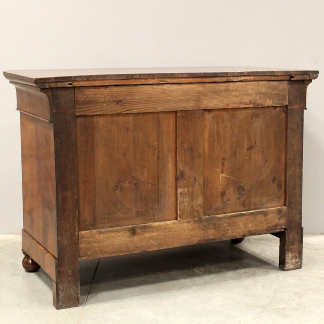 Wood Antique Italian Chest of Drawers in Walnut For Sale - Image 7 of 12