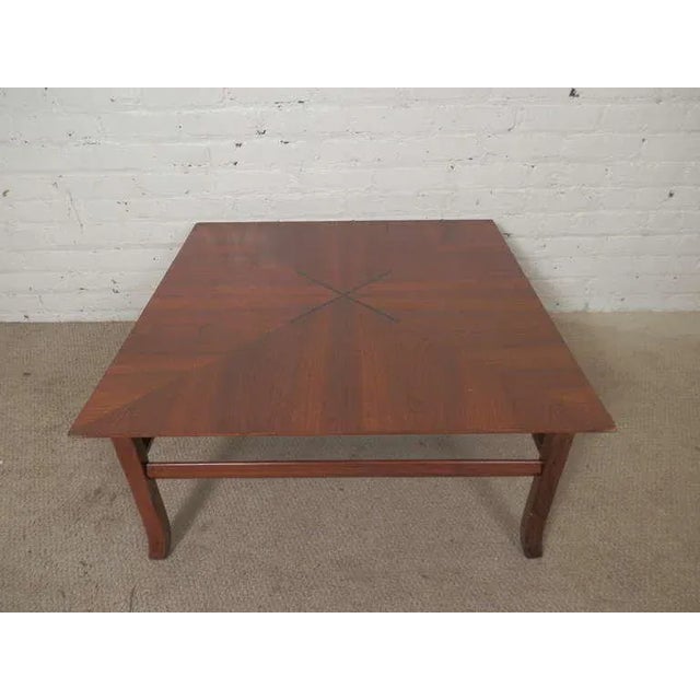 Kipp Stewart Walnut Coffee Table With Rosewood Inlay For Sale - Image 9 of 9