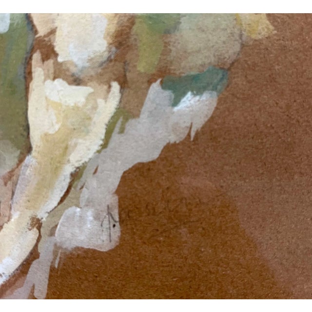 1930s German Expressionist Gouache Painting of a Woman by Jules Pascin For Sale In Miami - Image 6 of 12