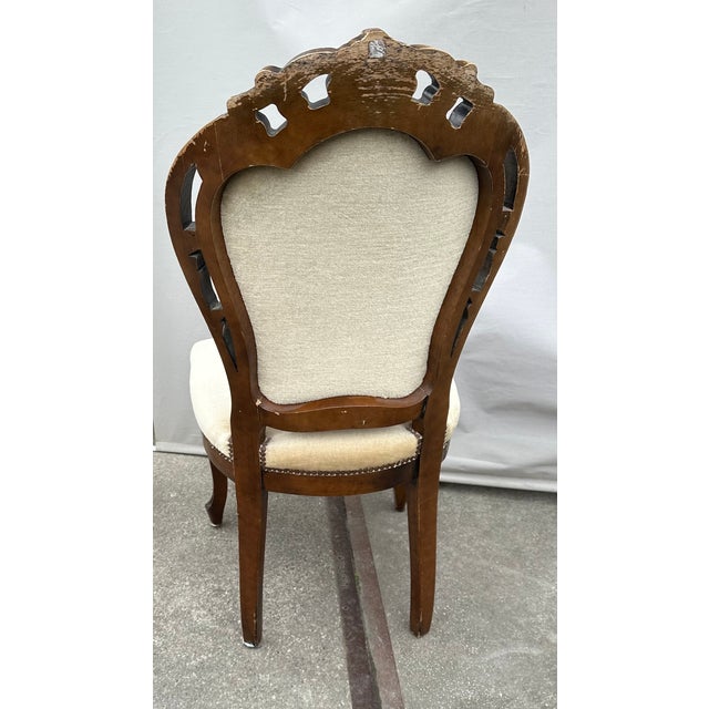 Victorian Antique Renaissance Revival Chair For Sale - Image 5 of 12