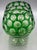 Forest Green Mid-Century Modern Faceted Vase in Emerald Green attributed to a design by Karel Wünsch for Nový Bor, Bohemia, 1960s For Sale - Image 8 of 15