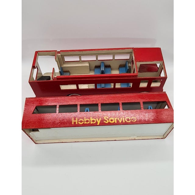 Large Vintage Wooden London Bus, 1970s For Sale - Image 12 of 13