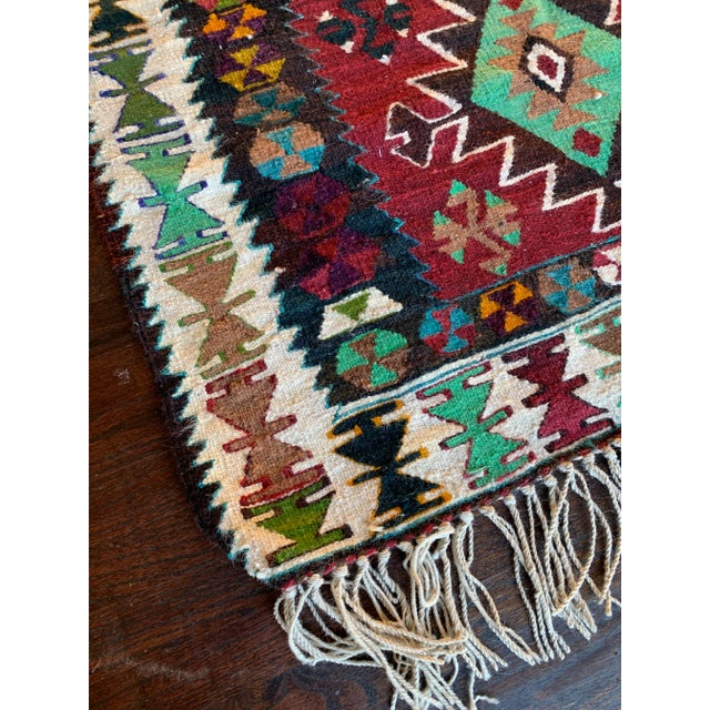 1980s Handmade Natural Wool Kilim Rug - 3′3″ × 5′2″ For Sale - Image 4 of 5