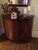 Hepplewhite Style Mahogany Demilune Cabinet by Leighton Hall For Sale - Image 4 of 12