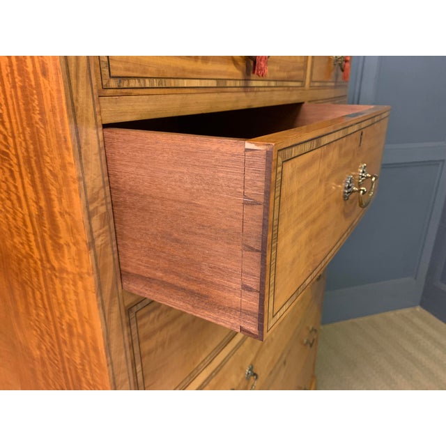 Inlaid Satinwood Tallboy, 1905 For Sale - Image 15 of 18