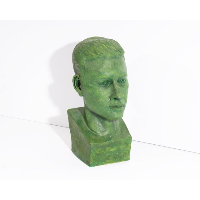 Plaster Bust Sculpture by Lillian Harrington For Sale - Image 4 of 9