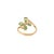 Gemstone Nature-Inspired 14k Gold Motif Emerald Diamond Contemporary Ring Size 6 For Sale - Image 7 of 16