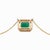 Green 1.7cts Zambian Emerald Pendant With Natural Diamonds Halo: Solid 14k Gold, 8x6mm For Sale - Image 8 of 9
