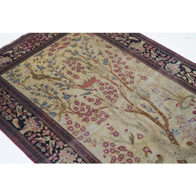 18th Century 18th Century Antique Persian Isfahan Rug-4′3″ × 6′10″ For Sale - Image 5 of 12