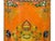Orange Distressed Light Orange Tibetan Style Jewel Symbol Round Drum Table For Sale - Image 8 of 10