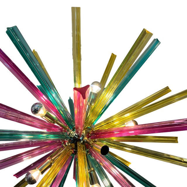 Multicolor Trihedral Ceiling Lamp, 1960s For Sale - Image 3 of 8