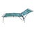Metal Mid-Century Iron Outdoor/Patio Chaise Lounge W/ Teal Cord, 6 Available For Sale - Image 7 of 9