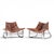 Mid-Century Modern Johan Bertil Häggström for Swed-Form Mid Century Swedish Leather and Chrome Corset Chairs - Pair For Sale - Image 3 of 12