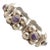 Mid 20th Century Mexico Sterling Silver Amethyst Cabochon Bracelet For Sale
