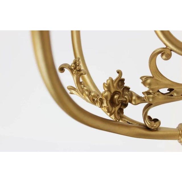 Traditional Gilt Wall With Two Socket Sconces With Green Shades For Sale - Image 3 of 6