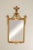 High Quality Vintage Italian Carved Giltwood Frame Wall Mirror with Urn Crest, Antiqued Mirror Glass