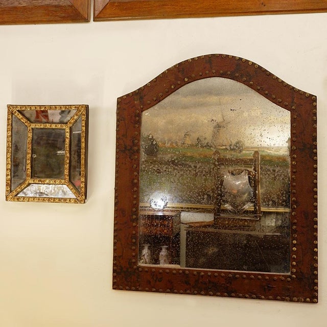 Mid-Century Flower Studded Mirror For Sale - Image 3 of 10