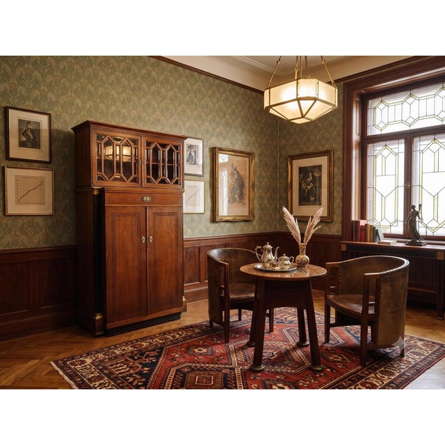 Secessionist Geometric Vitrine Cabinet from August Ungethüm, 1890s For Sale - Image 17 of 18