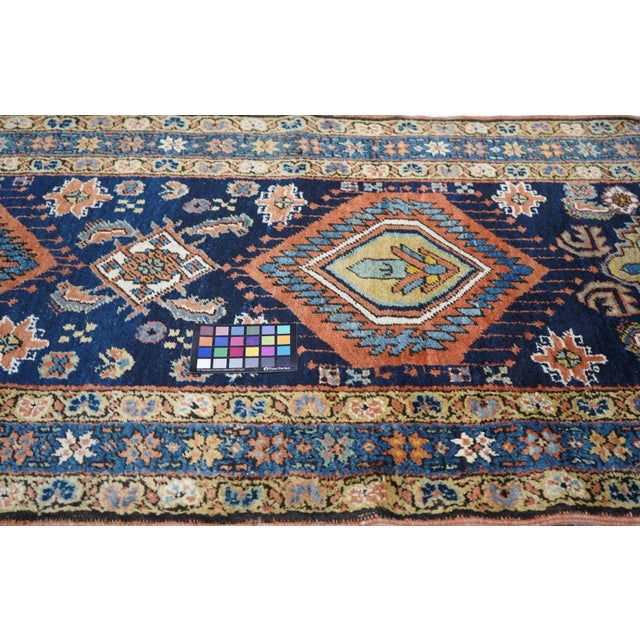 Antique Persian Heriz Runner 3'4'' x 14'5'' For Sale - Image 4 of 5