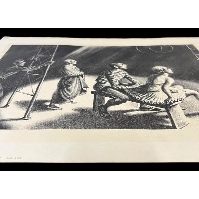 Georges Schreiber Signed Limited Edition Without a Net Lithograph Print For Sale - Image 4 of 6