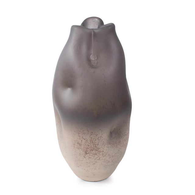 Glass Electric Flow Free Formed Vase For Sale - Image 7 of 10
